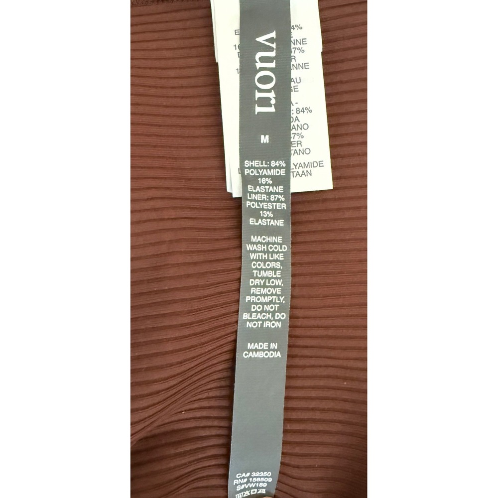Vuori Rib Crop Tank Mulberry Brown Strappy Back Shelf Bra VW189 Womens M NWT - Picture 5 of 11
